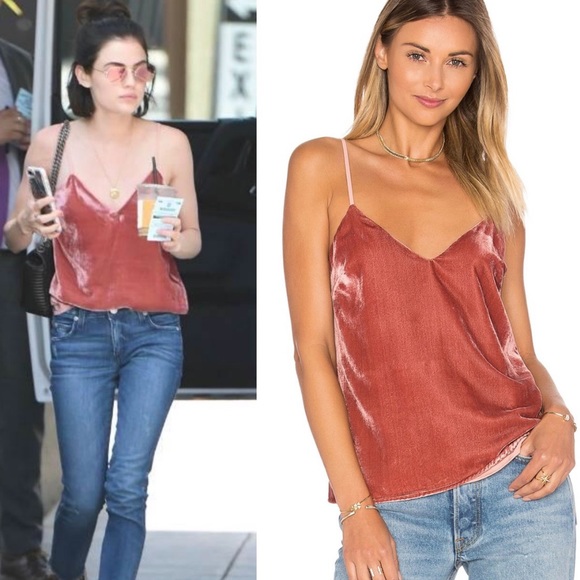 Reformation Tops - L’Academie • V Neck Velvet Lined Cami Nude Pink S